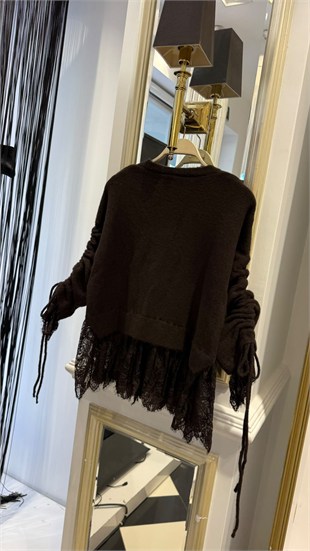 Dantelli Crop Hırka