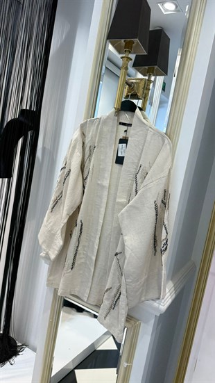 Keten İşlmeli Kimono