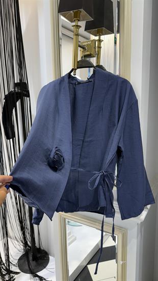 Güllü Bağlamalı Kimono
