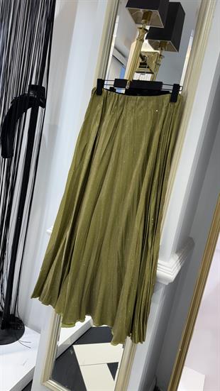 Işıltılı Saten Etek