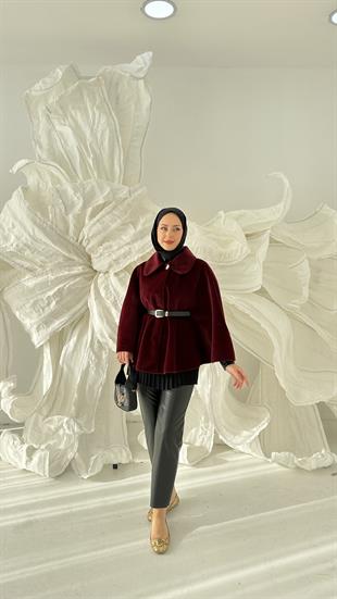 Kemerli Düğmeli Panço