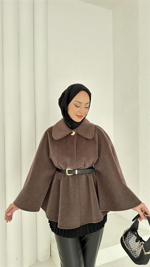 Kemerli Düğmeli Panço