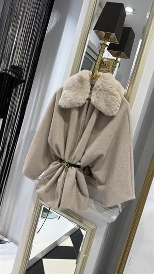 Kemerli Kürklü Ceket