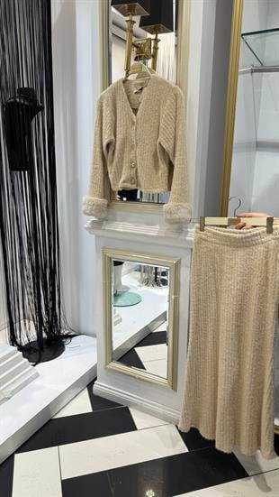 Kürk Detay Etekli Takım