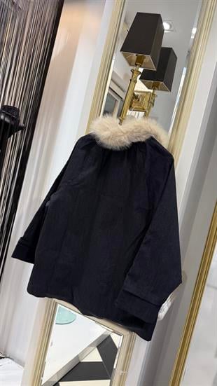 Kürk Yaka Kot Ceket