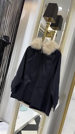 Kürk Yaka Kot Ceket