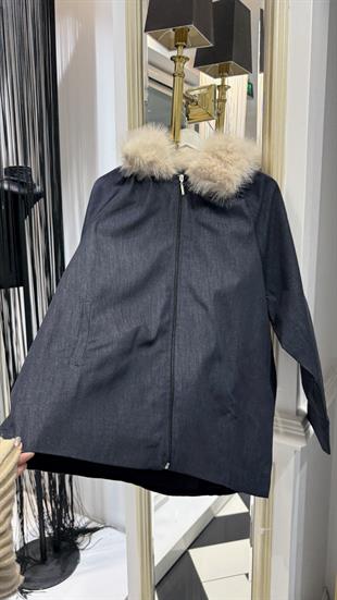 Kürk Yaka Kot Ceket