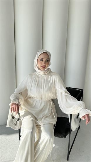 Organze Pantolonlu Takım