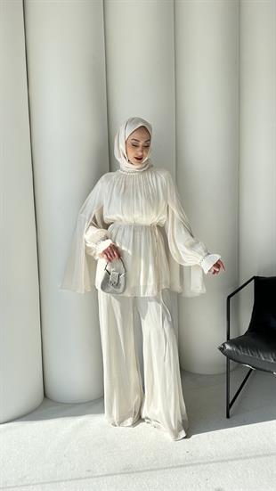 Organze Pantolonlu Takım