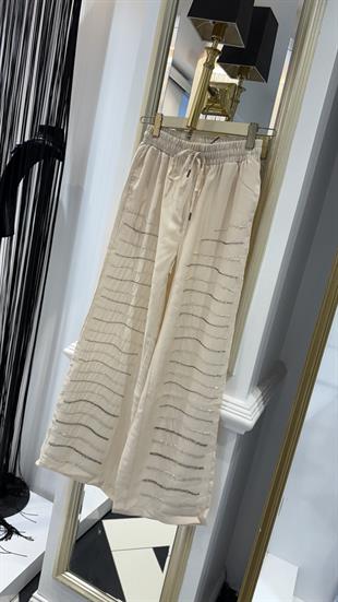 Şerit Taşlı Pantolon