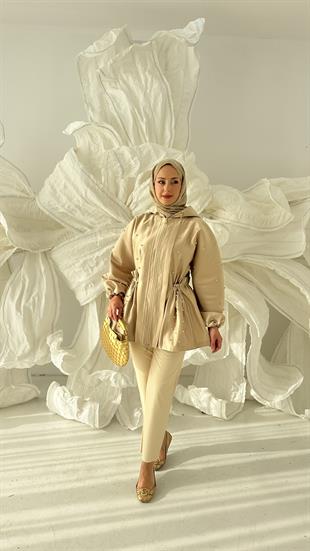 Tasarım Kapüşon Trenç