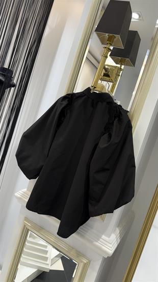 Taşlı Balon Kol Gömlek