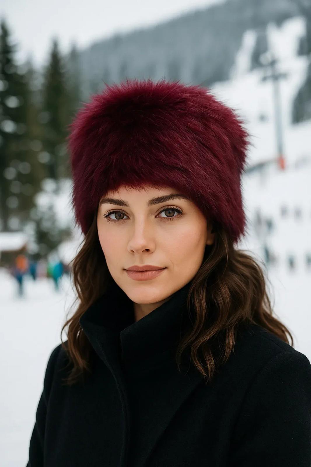 Kalın Peluş Kalpak Şapka