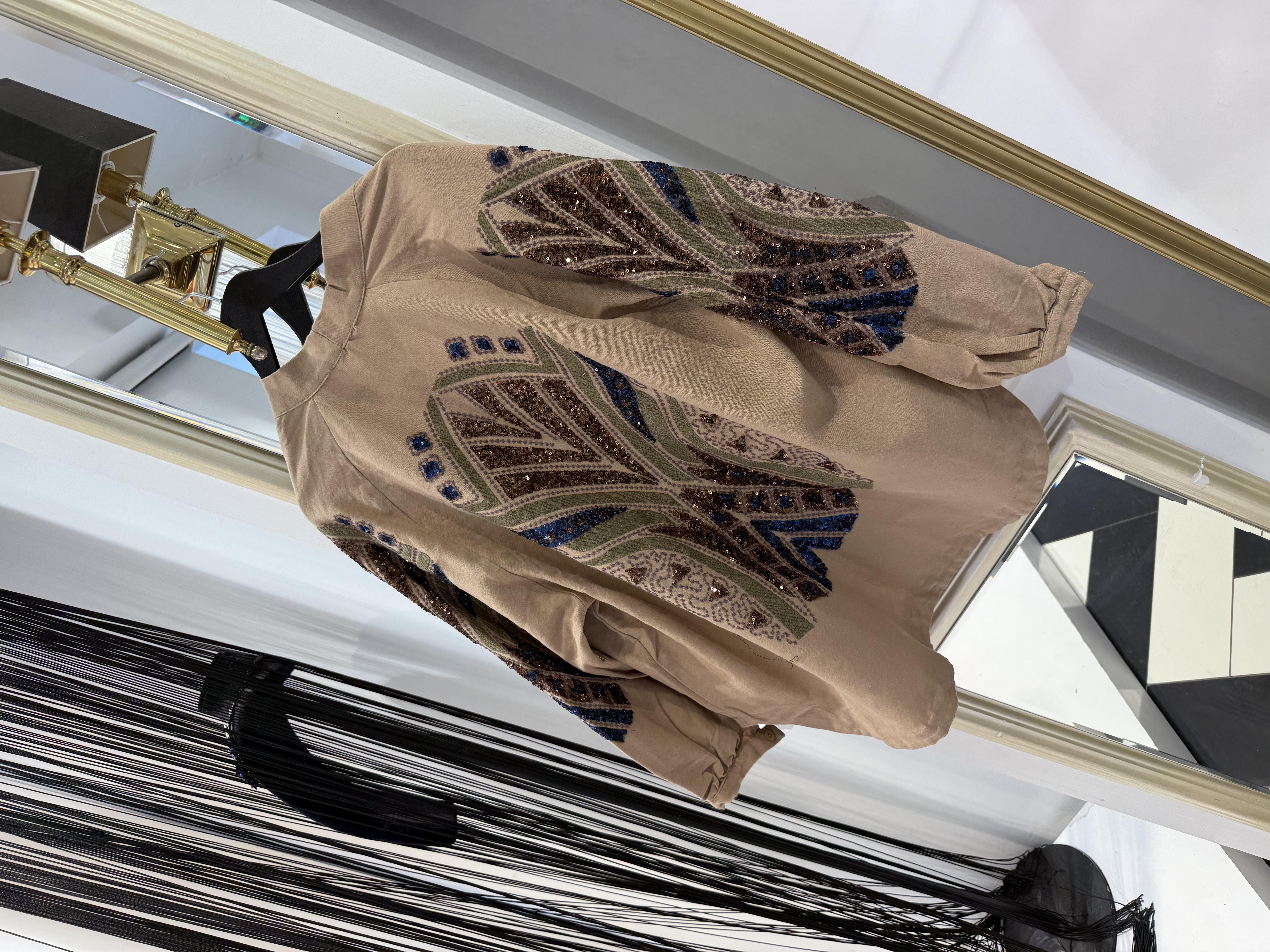 Keten Payetli Kimono