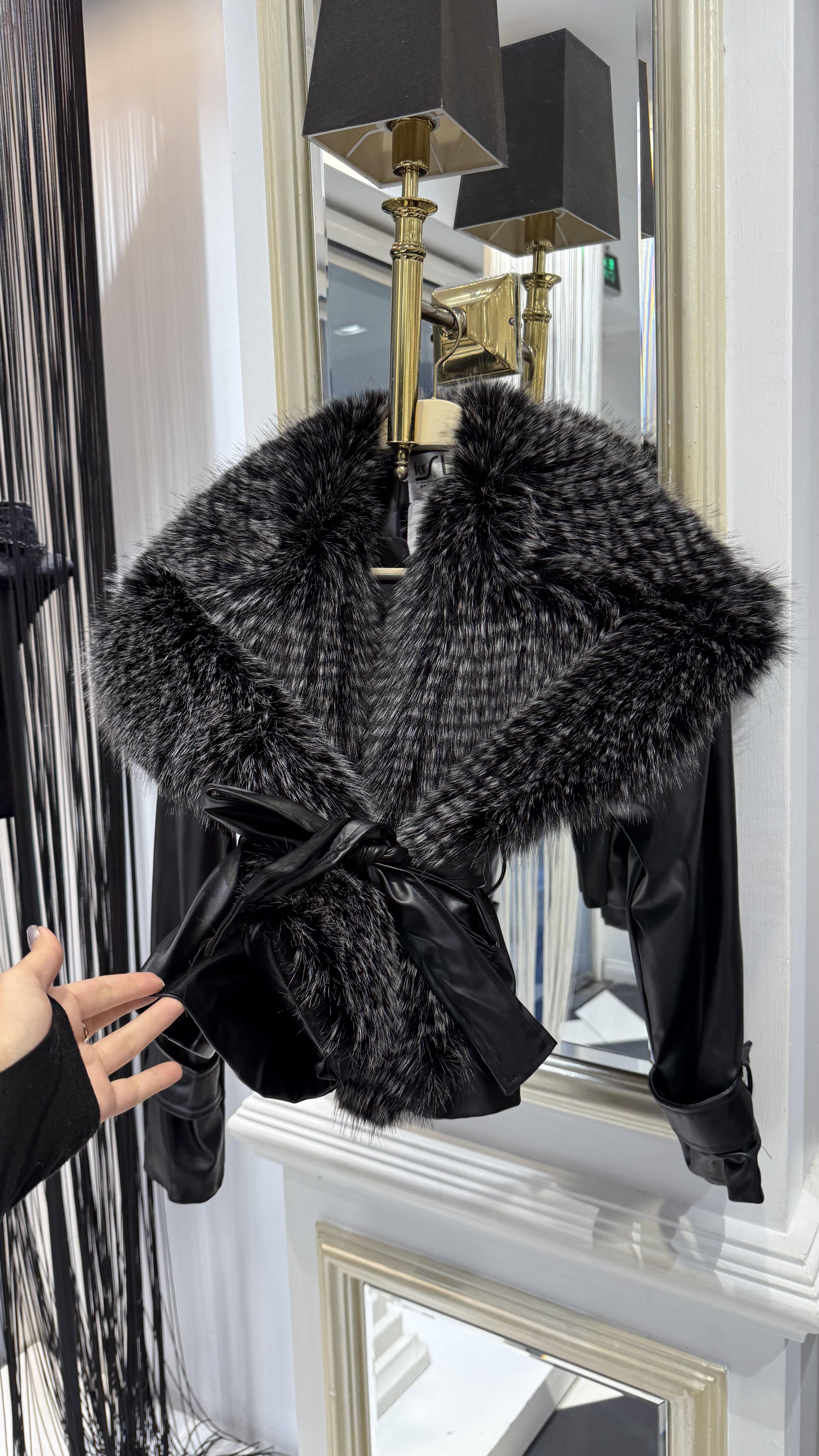 Kürk Yaka Deri Ceket