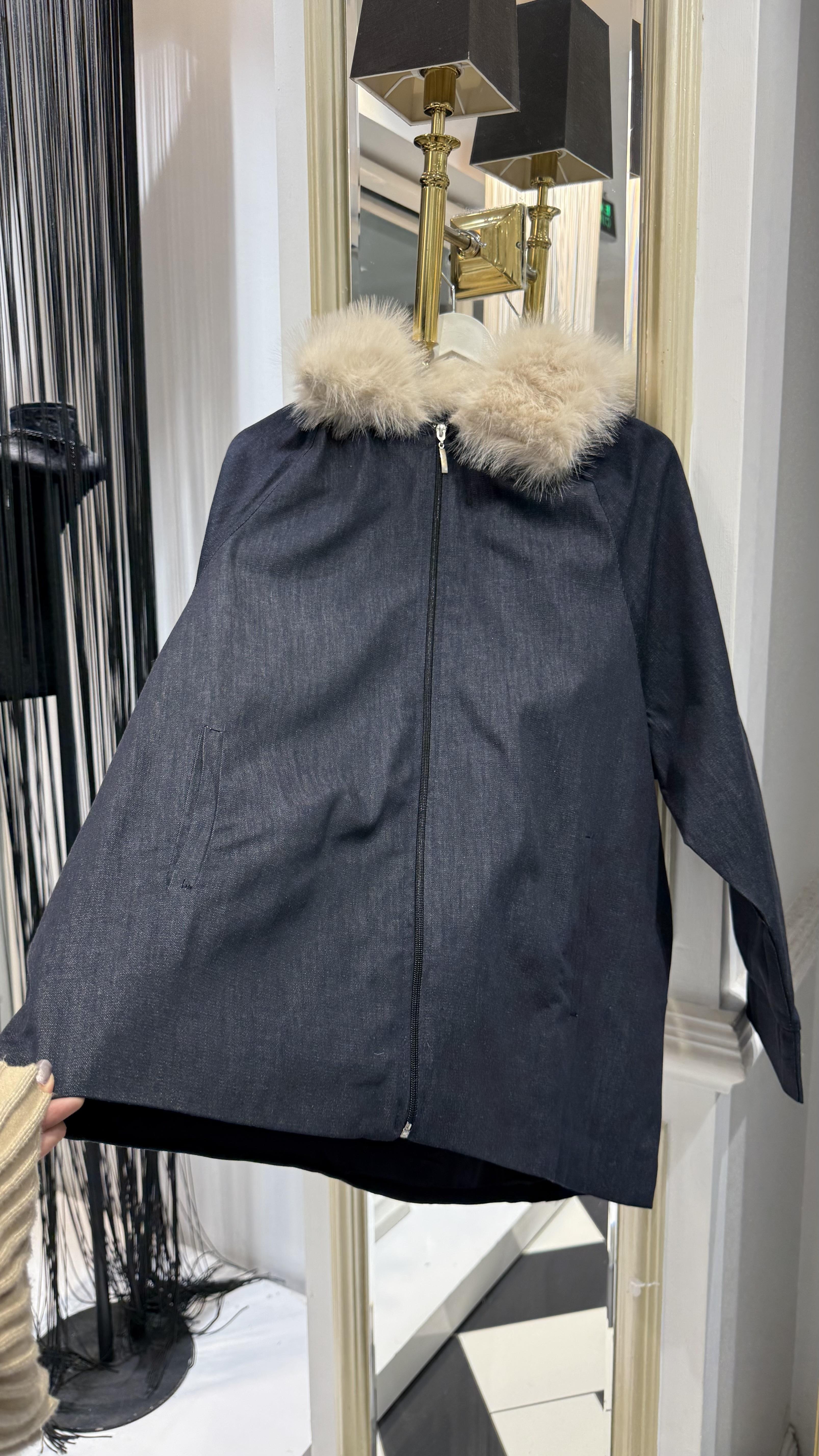 Kürk Yaka Kot Ceket