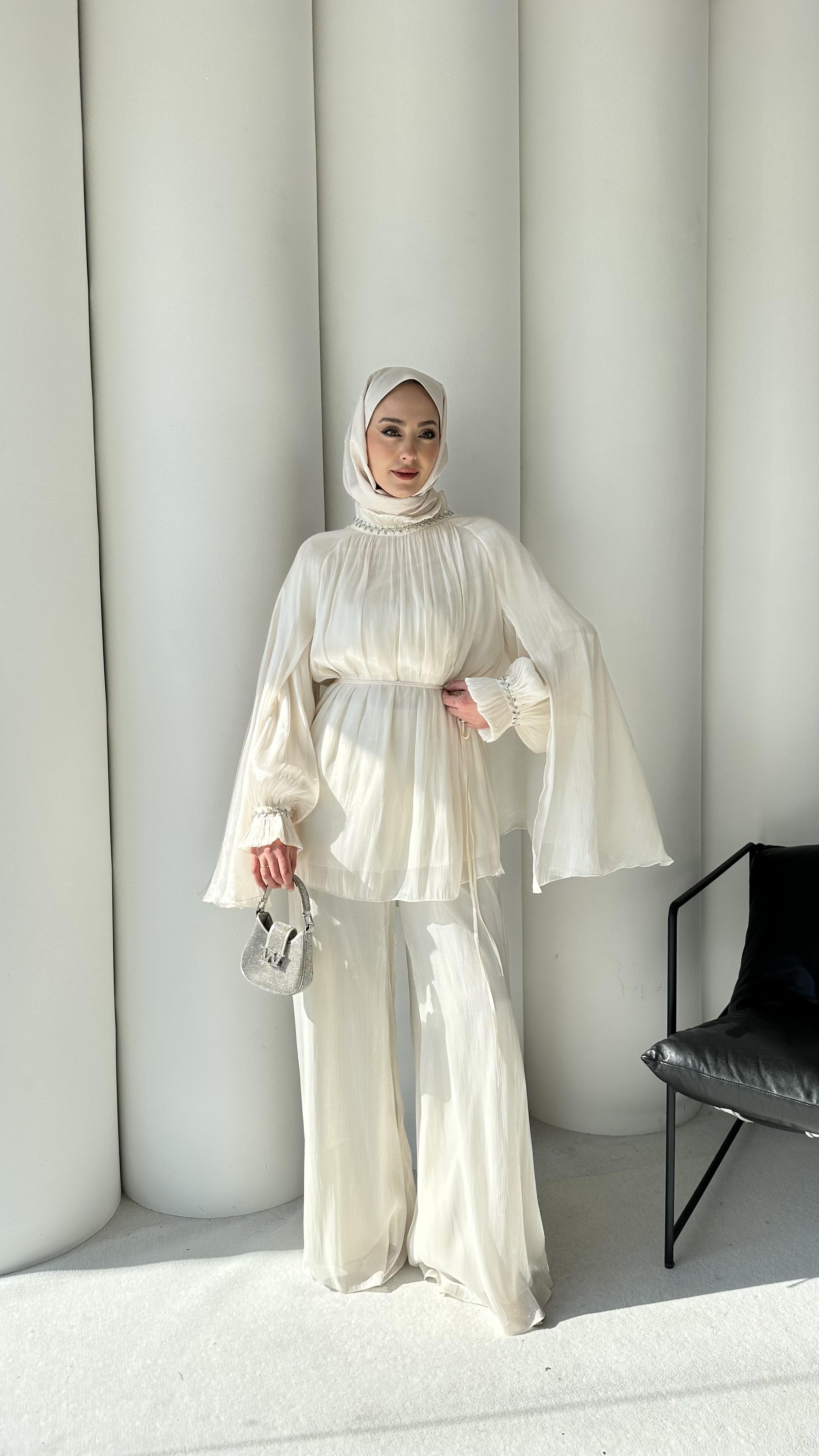 Organze Pantolonlu Takım