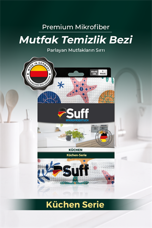 Suff Küchen Mikrofiber Mutfak Bezi 60x40 cm - Dekoratif Desenli