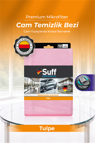 Suff Tulpe Cam Temizleme Bezi 40x40