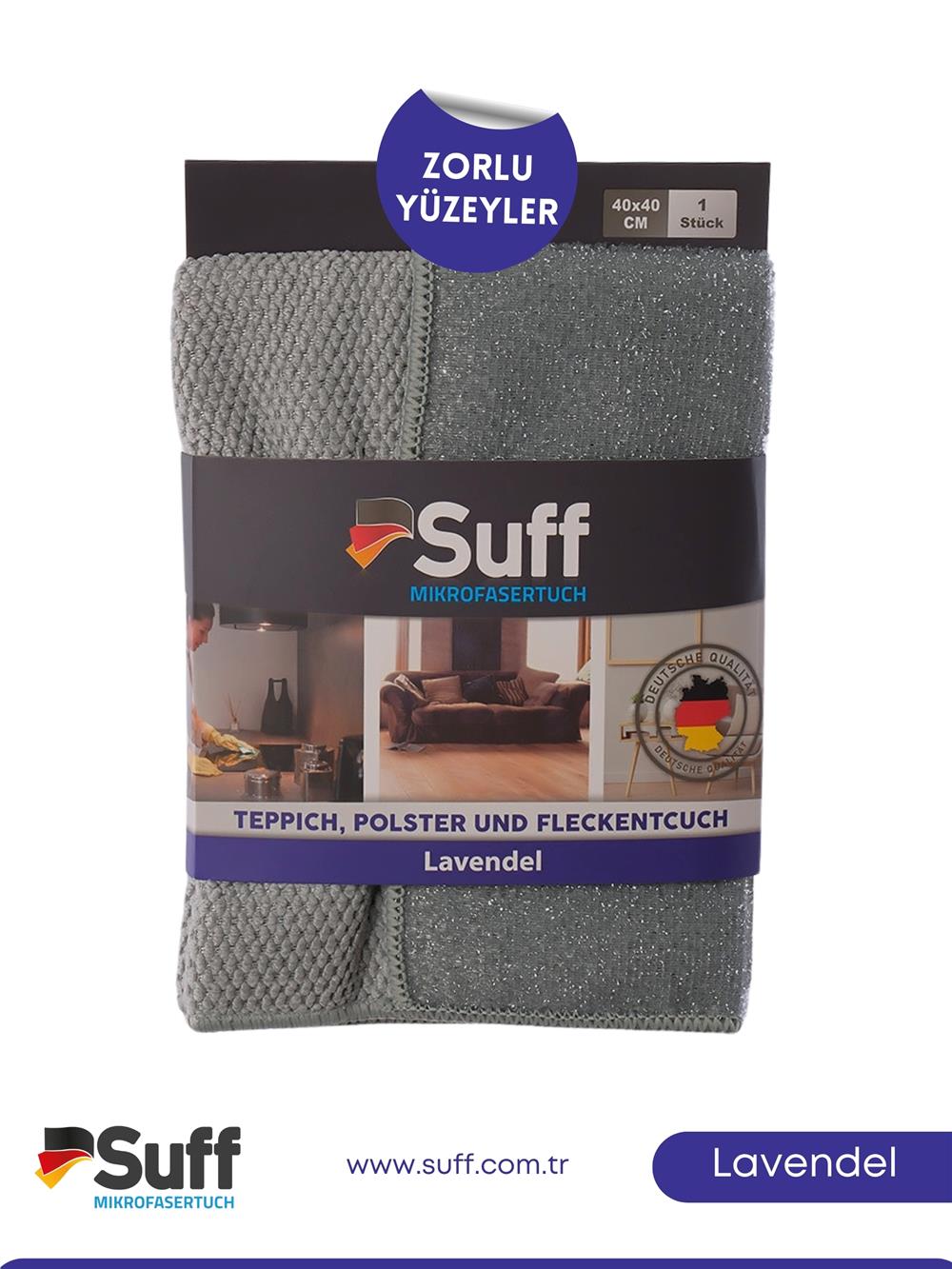 Suff Lavendel Zorlu Yüzey Bezi 40x40