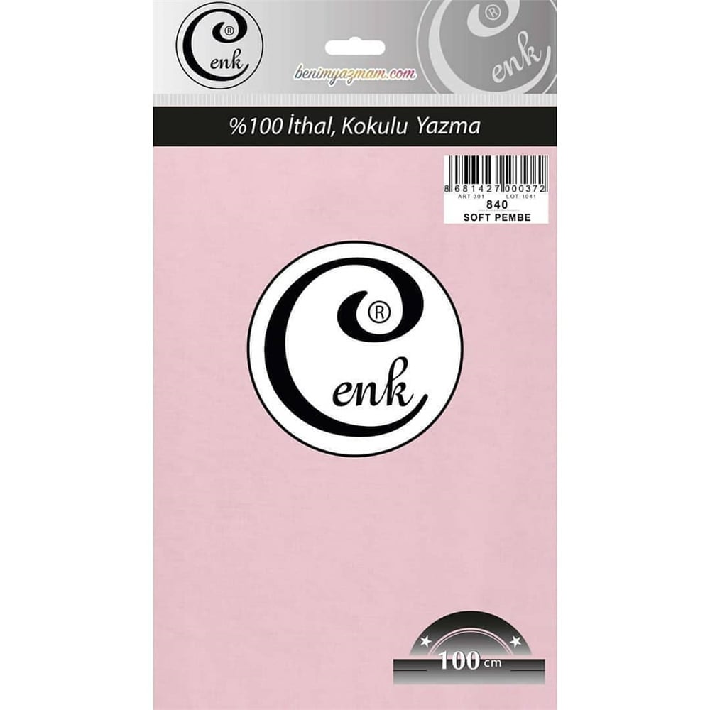 CENK DÜZ RENK YAZMA (840-SOFT PEMBE)