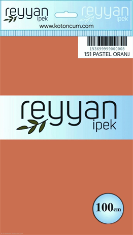 Reyyan İpek Düz yazma PASTEL ORANJ