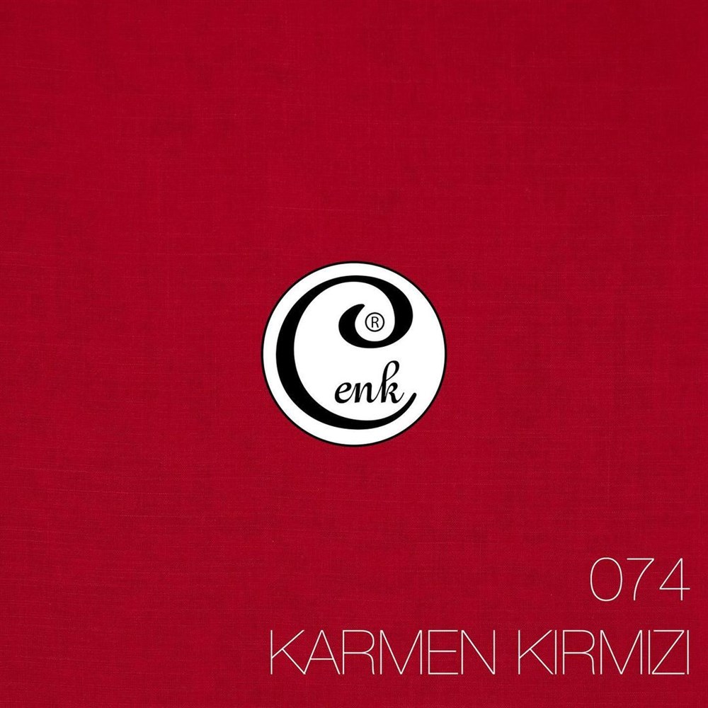 CENK DÜZ RENK YAZMA (074-KARMEN KIRMIZI)