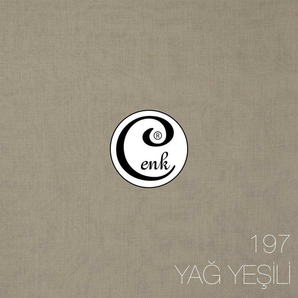 CENK DÜZ RENK YAZMA (197-YAĞ YEŞİLİ)