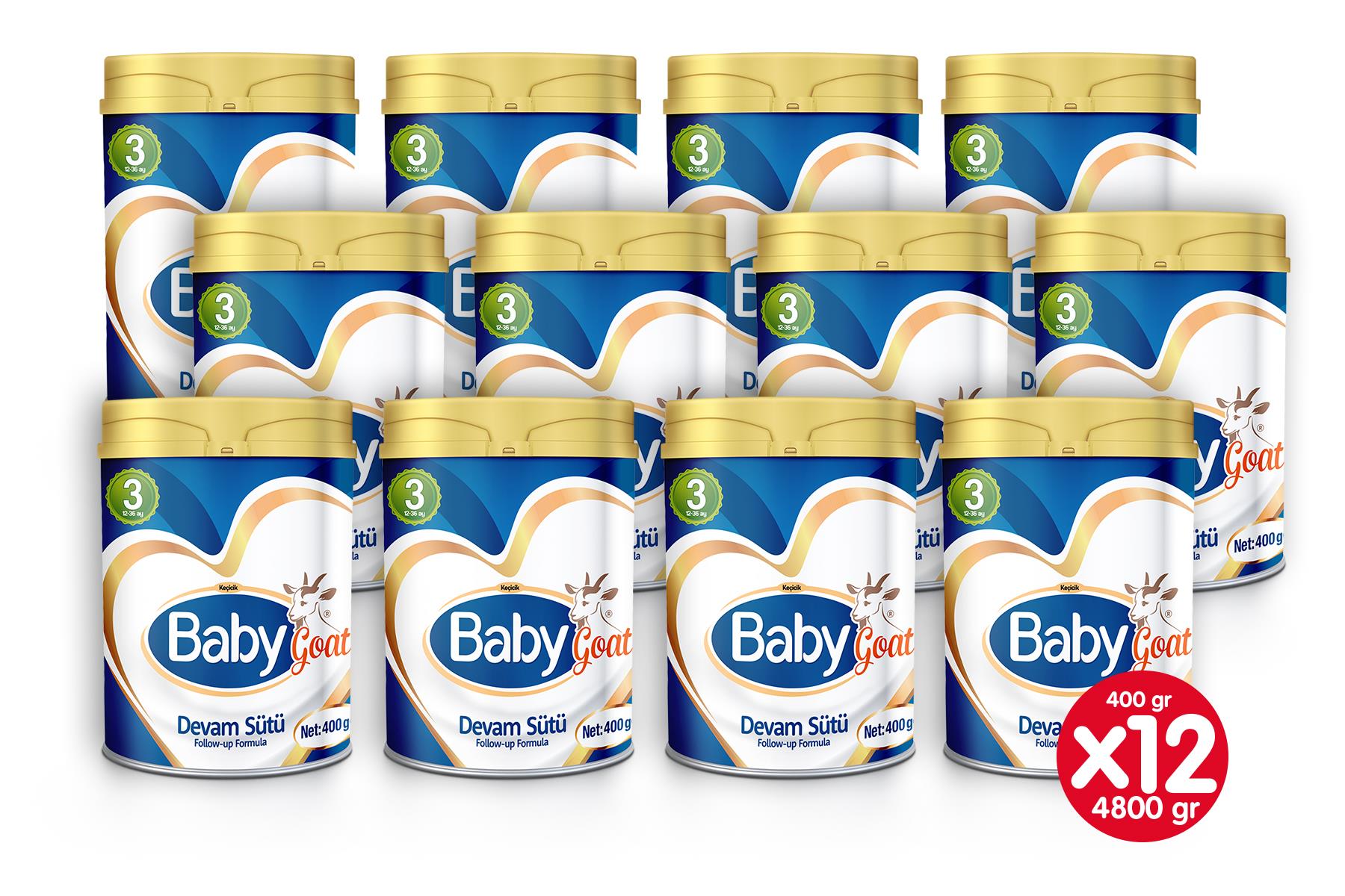 BABY GOAT DEVAM SÜTÜ 3- 400 GR-KLASİK 12'Lİ