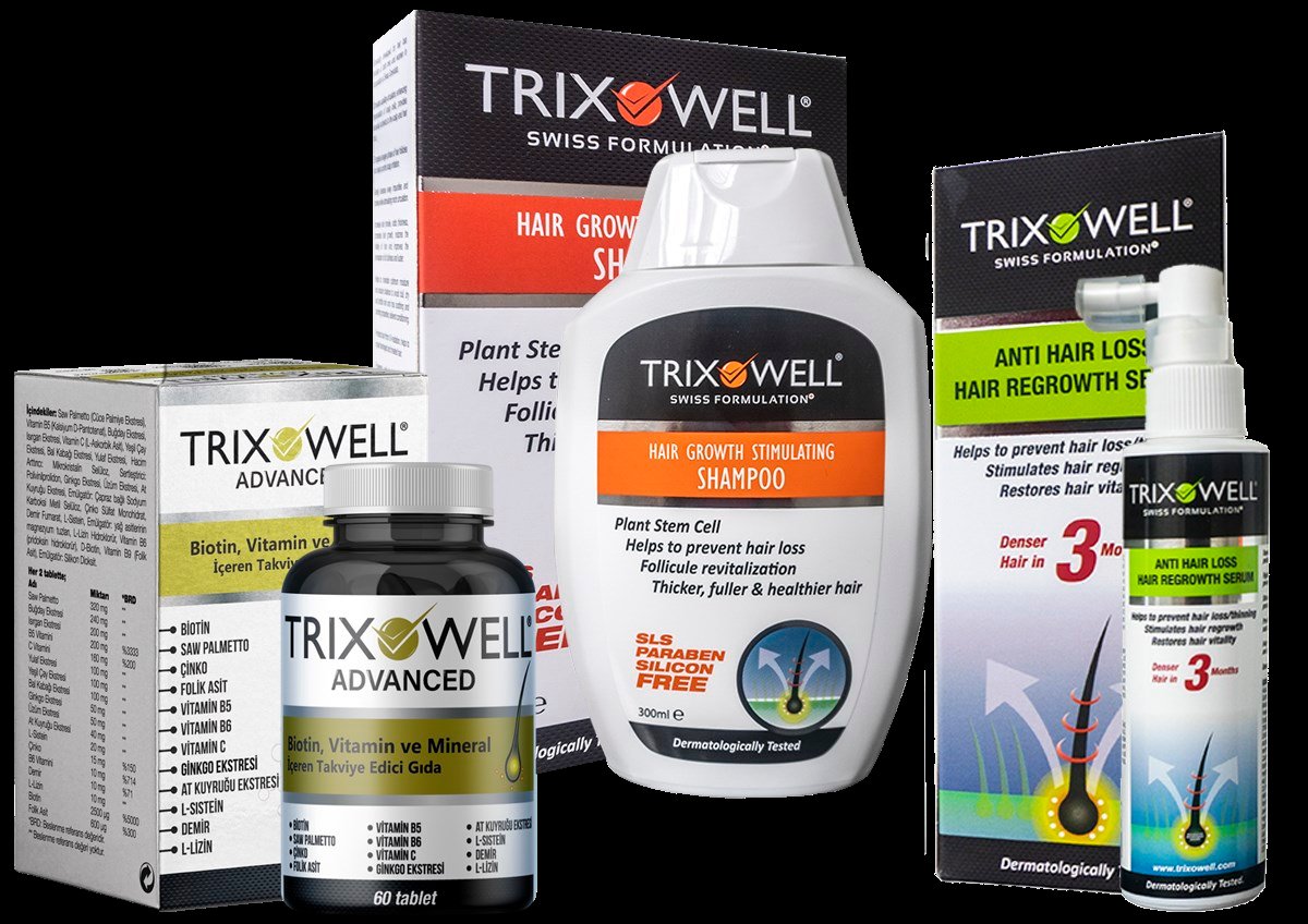 Trixowell Şampuan Serum Gıda Takviyesi 3'lü Set