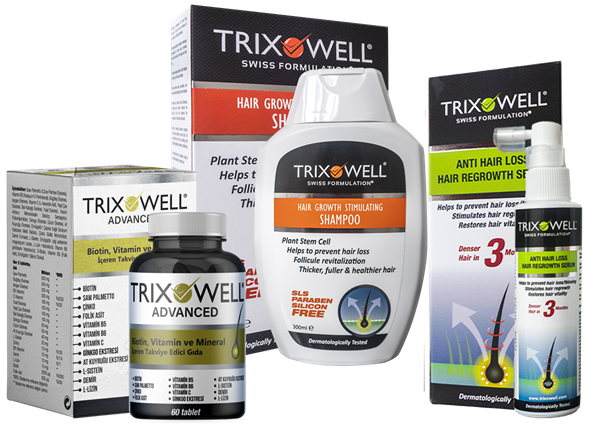 Trixowell Şampuan + Serum + Gıda Takviyesi 3'lü Set