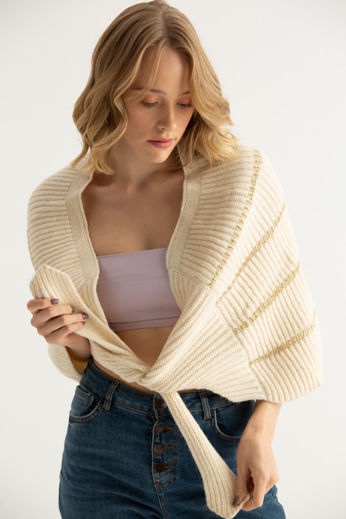 EKRU BAYAN BOLERO EKRU