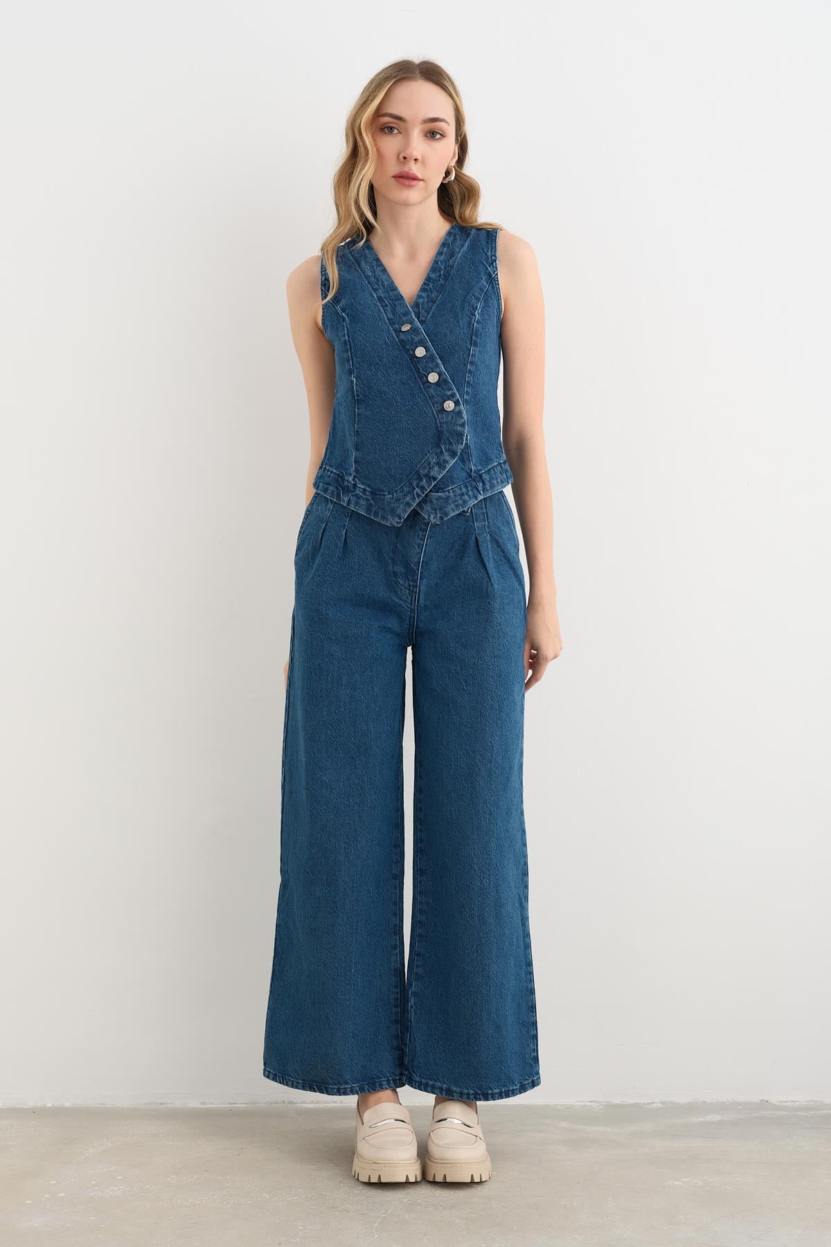 0030 DENIM YELEK PANTOLON TAKIM