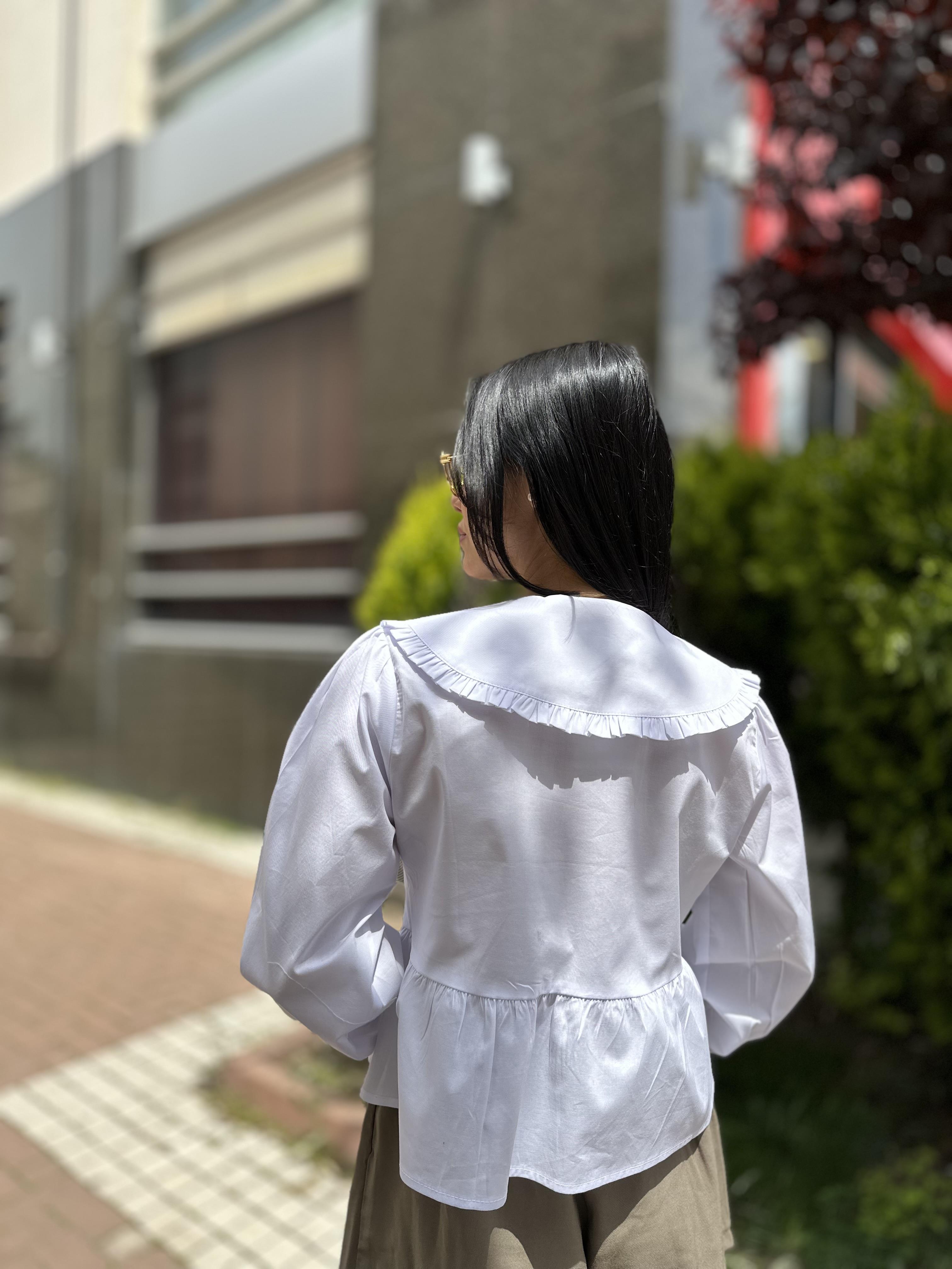 0091 GENIS YAKA BAGLAMALI GOMLEK