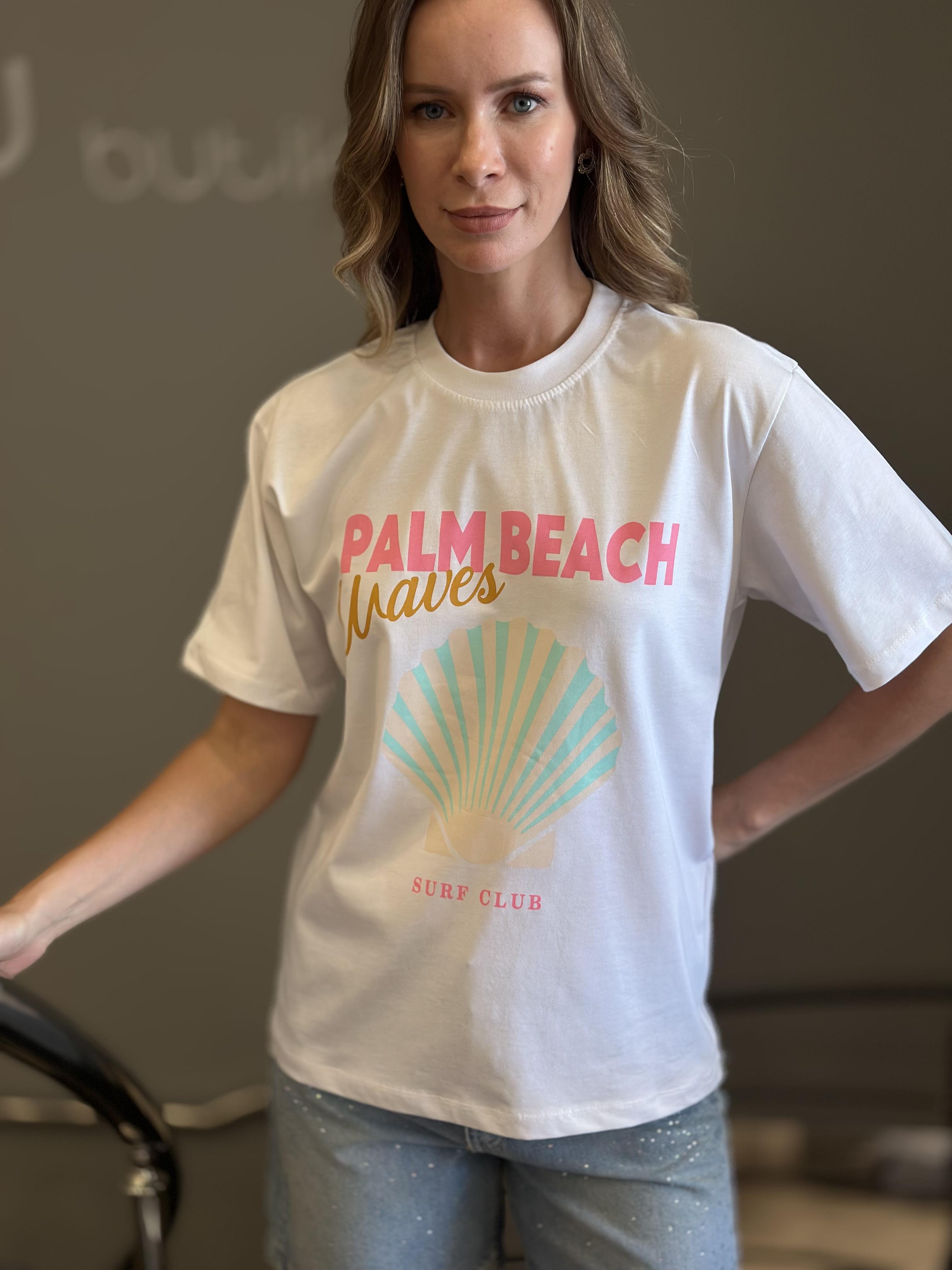 0246111 PALM BEACH YAZILI TSHIRT