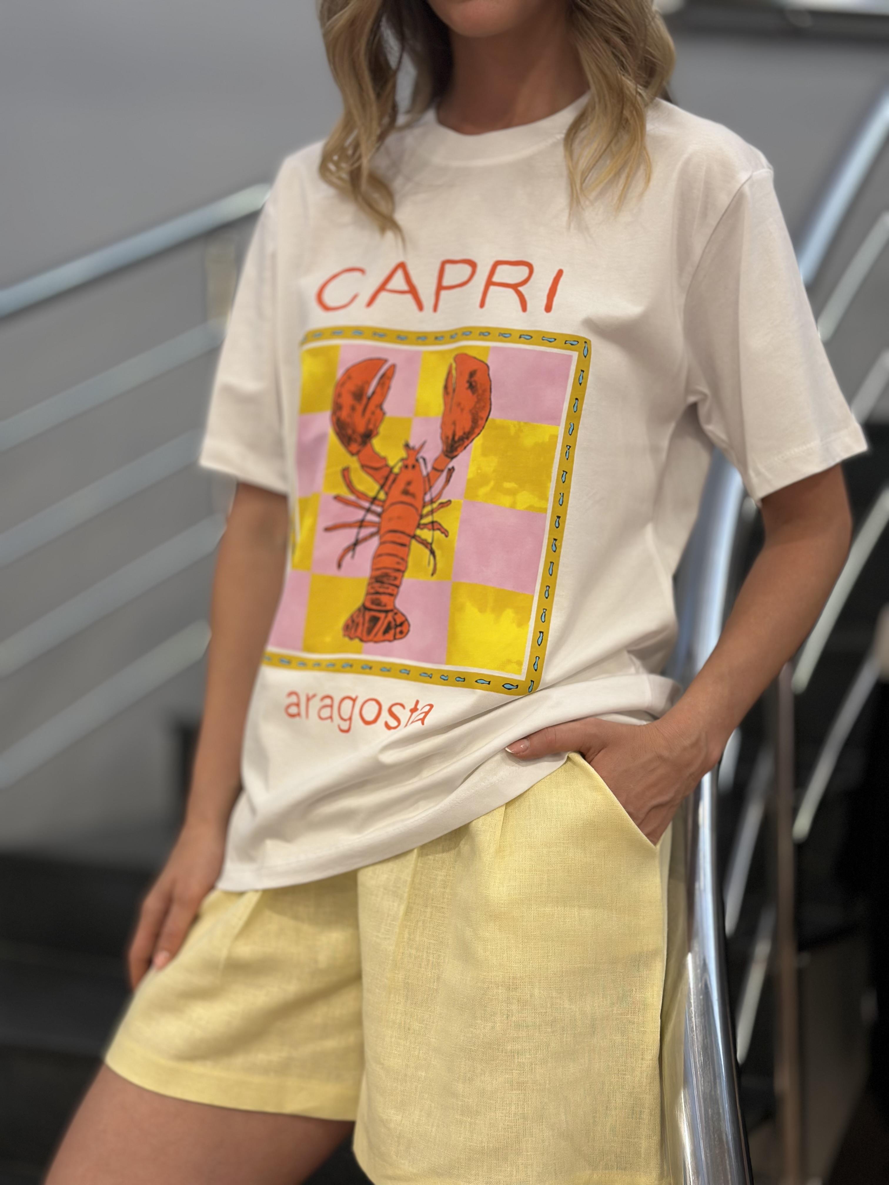 0246115 CAPRI YAZILI TSHIRT