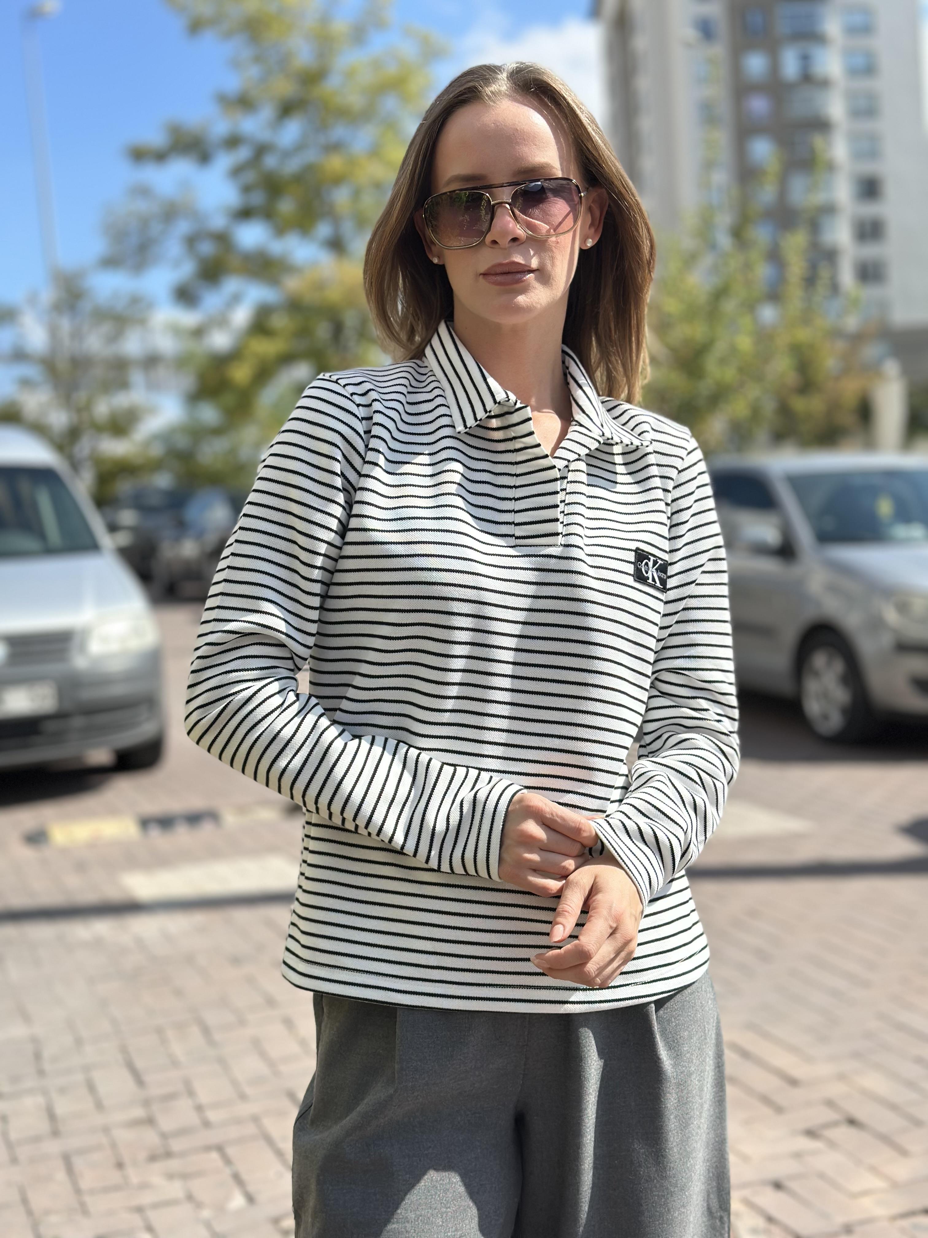 0246134 CIZGILI UZUN KOL SWEAT
