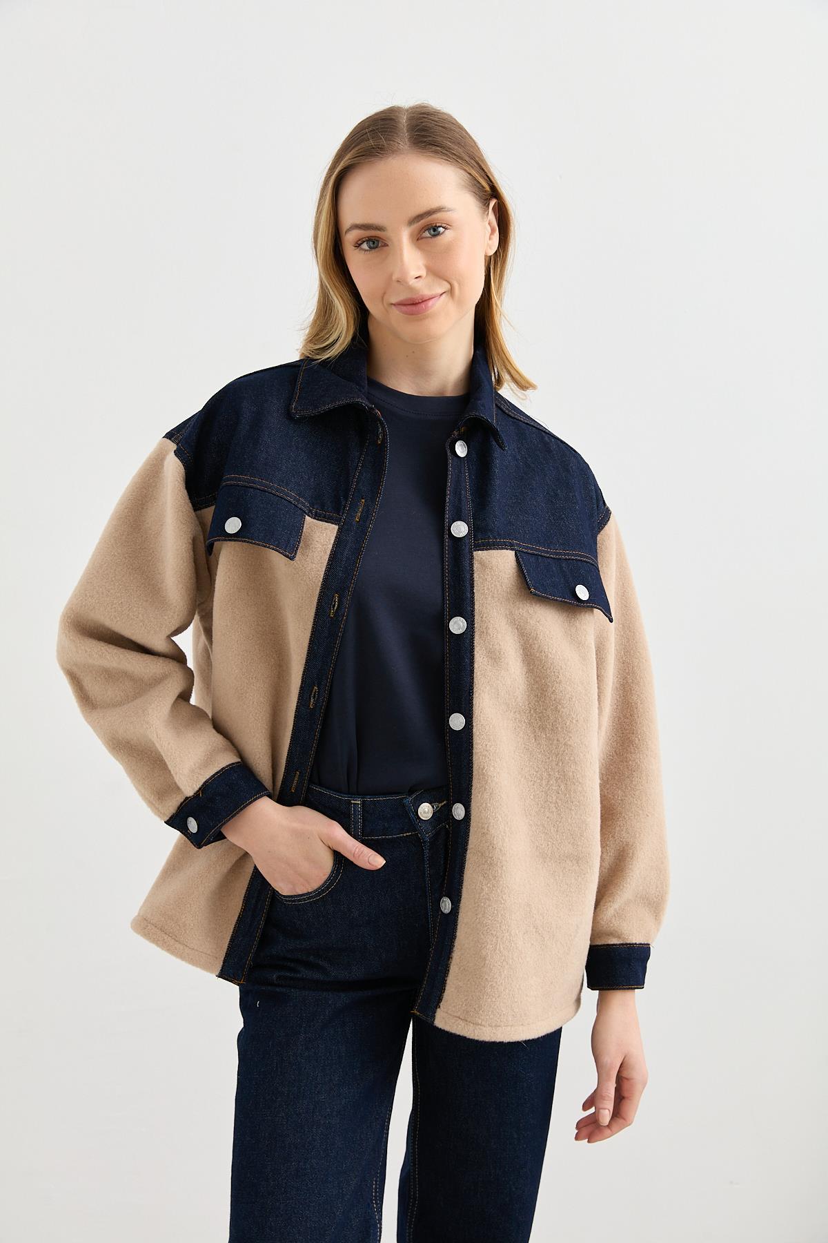 0269 DENIM GARNILI BUKLET CEKET