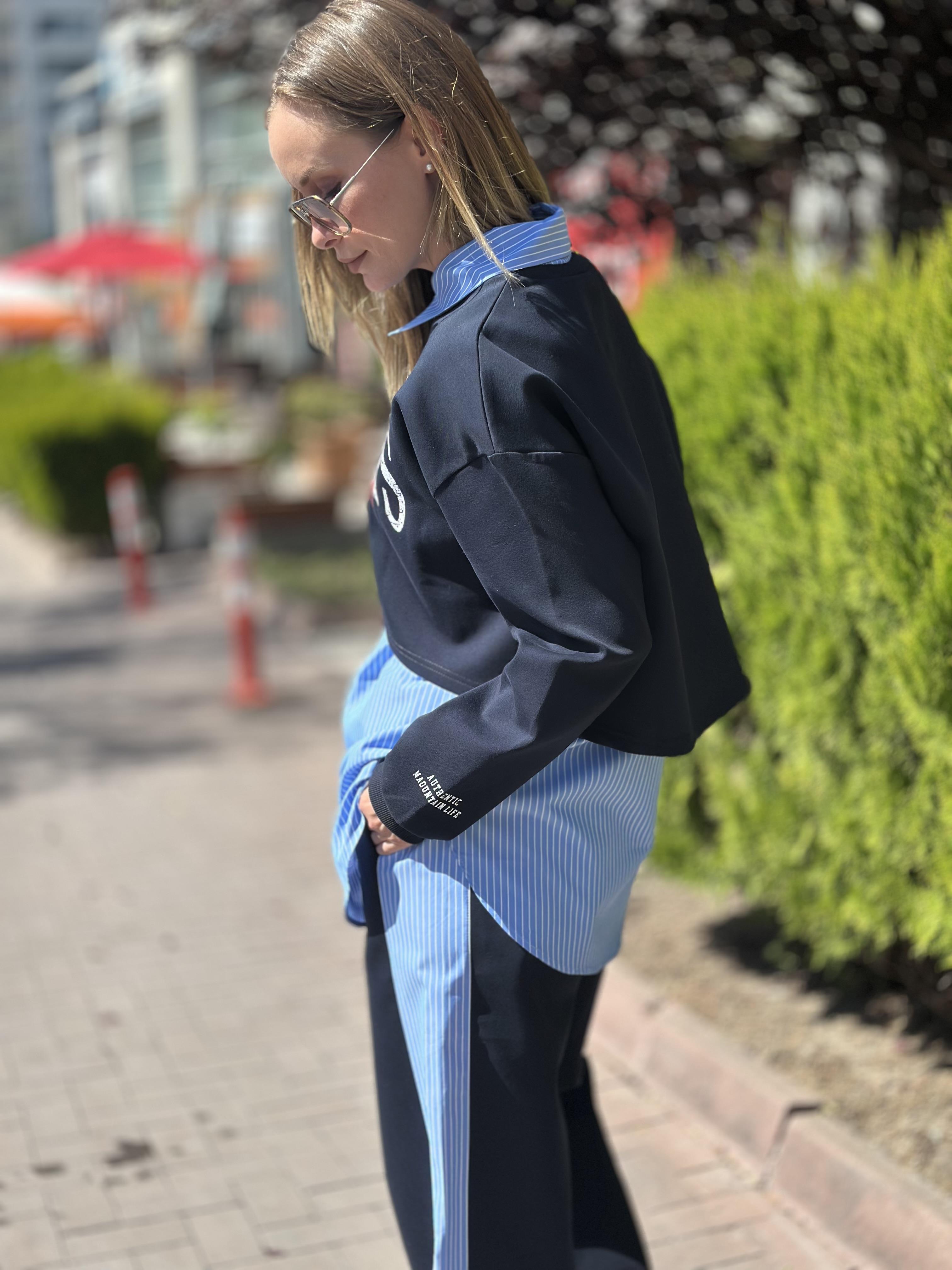 0756 SWISS ALPS YAZILI SWEAT