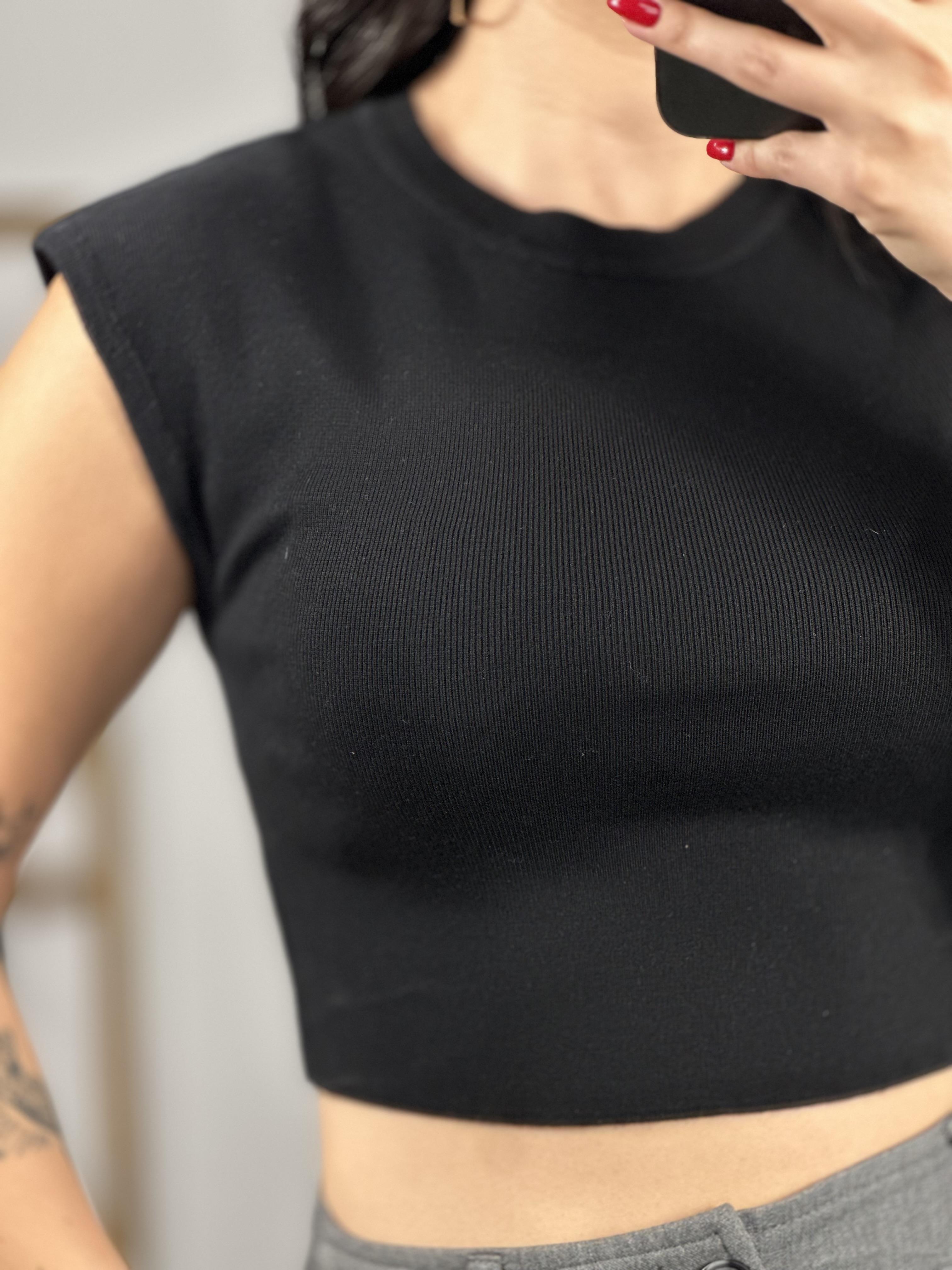 10525 BISIKLET YAKA KISA KOLLU TRIKO TOP