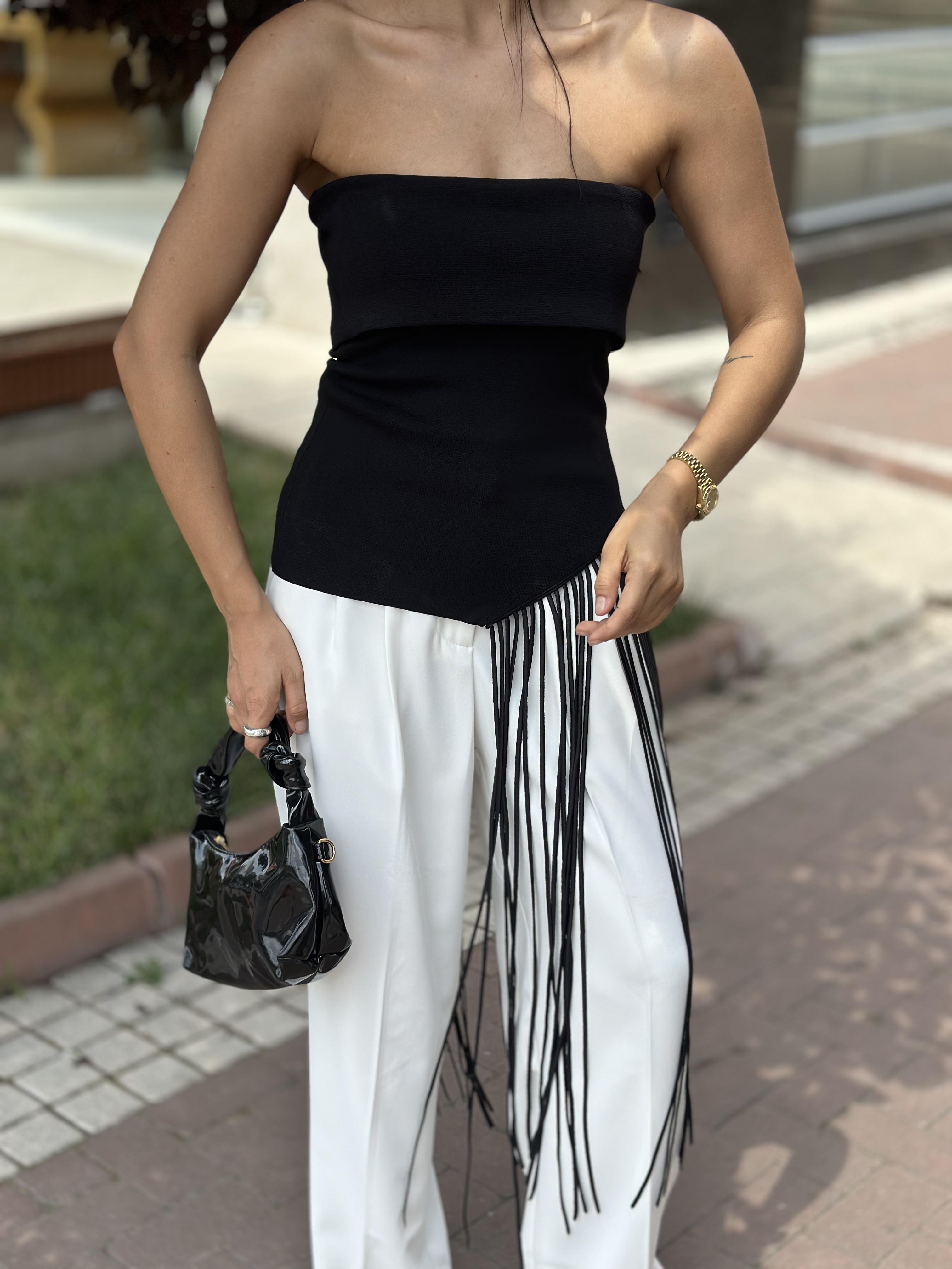 10586 STRAPLEZ VEREV PUSKULLU TRIKO TOP