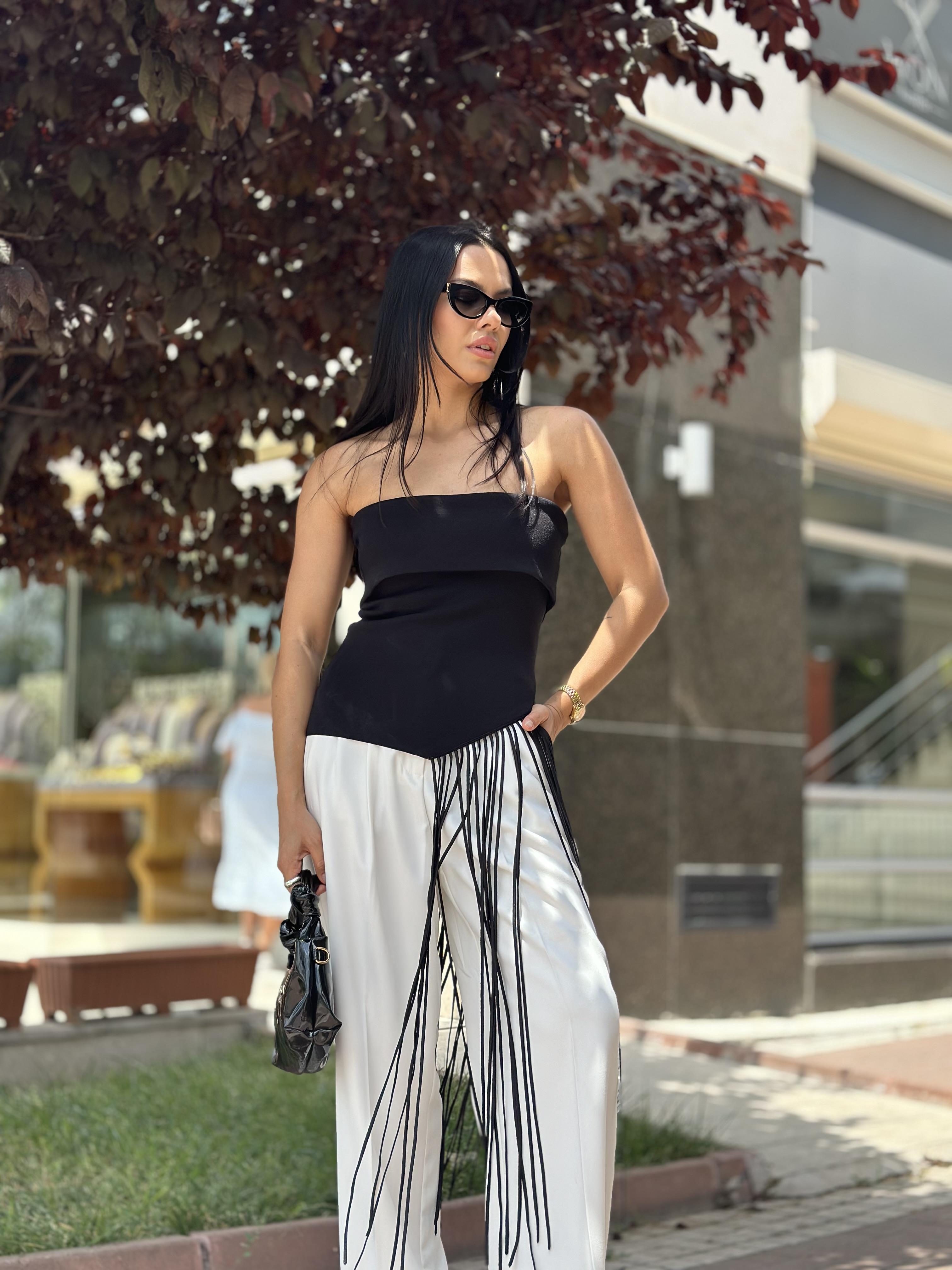 10586 STRAPLEZ VEREV PUSKULLU TRIKO TOP