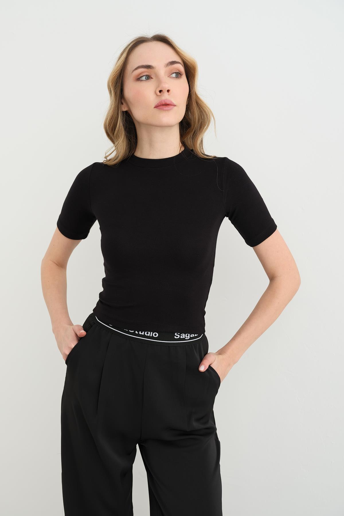 1164 KISA KOL KISA TSHIRT