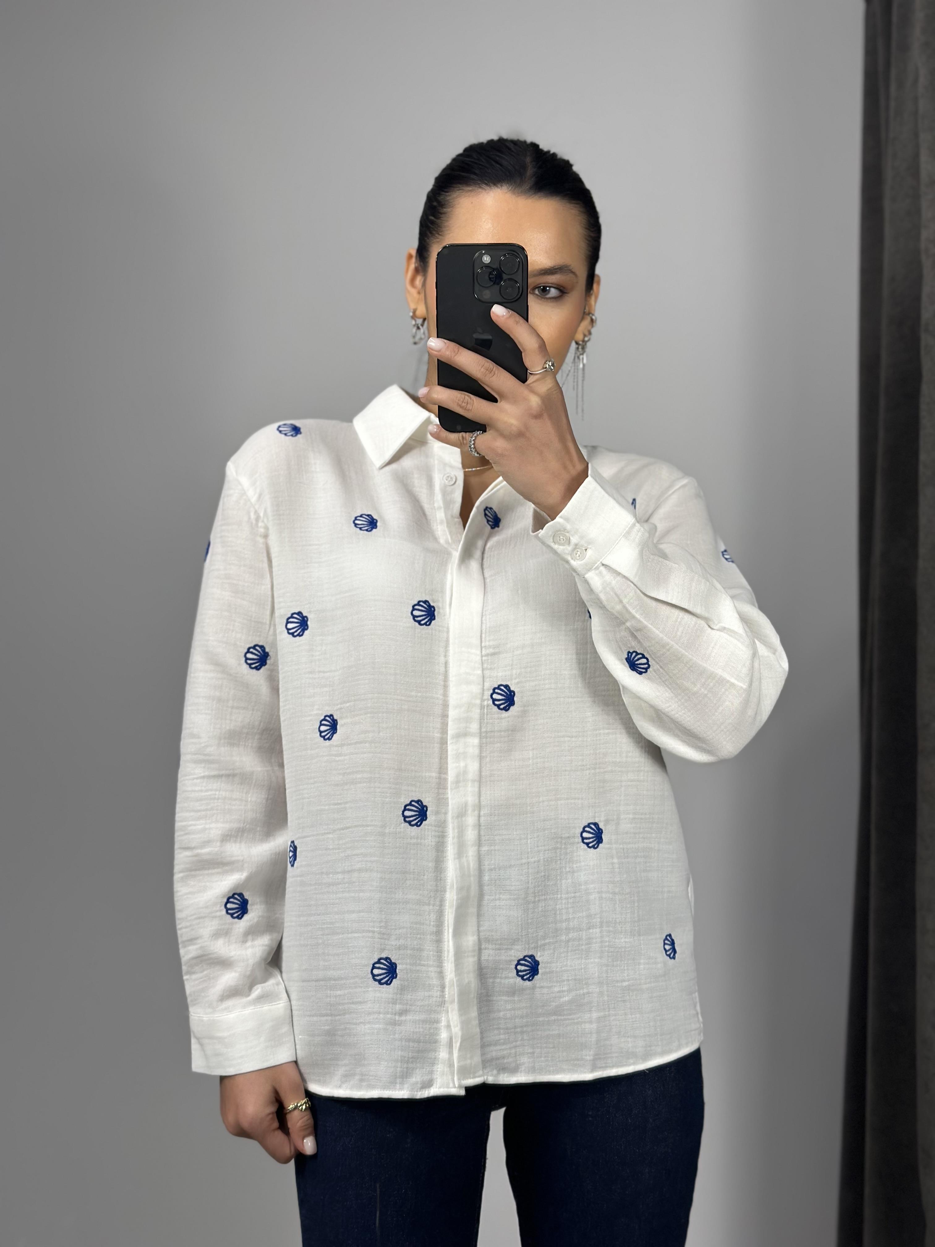 16162 DENIZ KABUGU NAKISLI GOMLEK