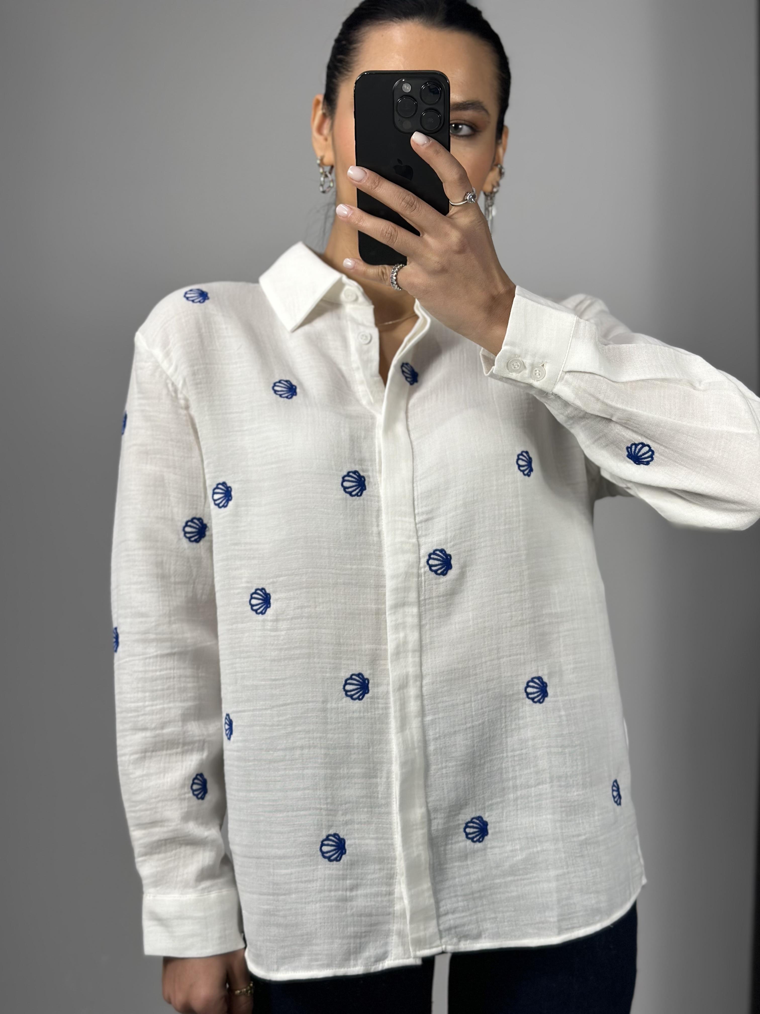 16162 DENIZ KABUGU NAKISLI GOMLEK