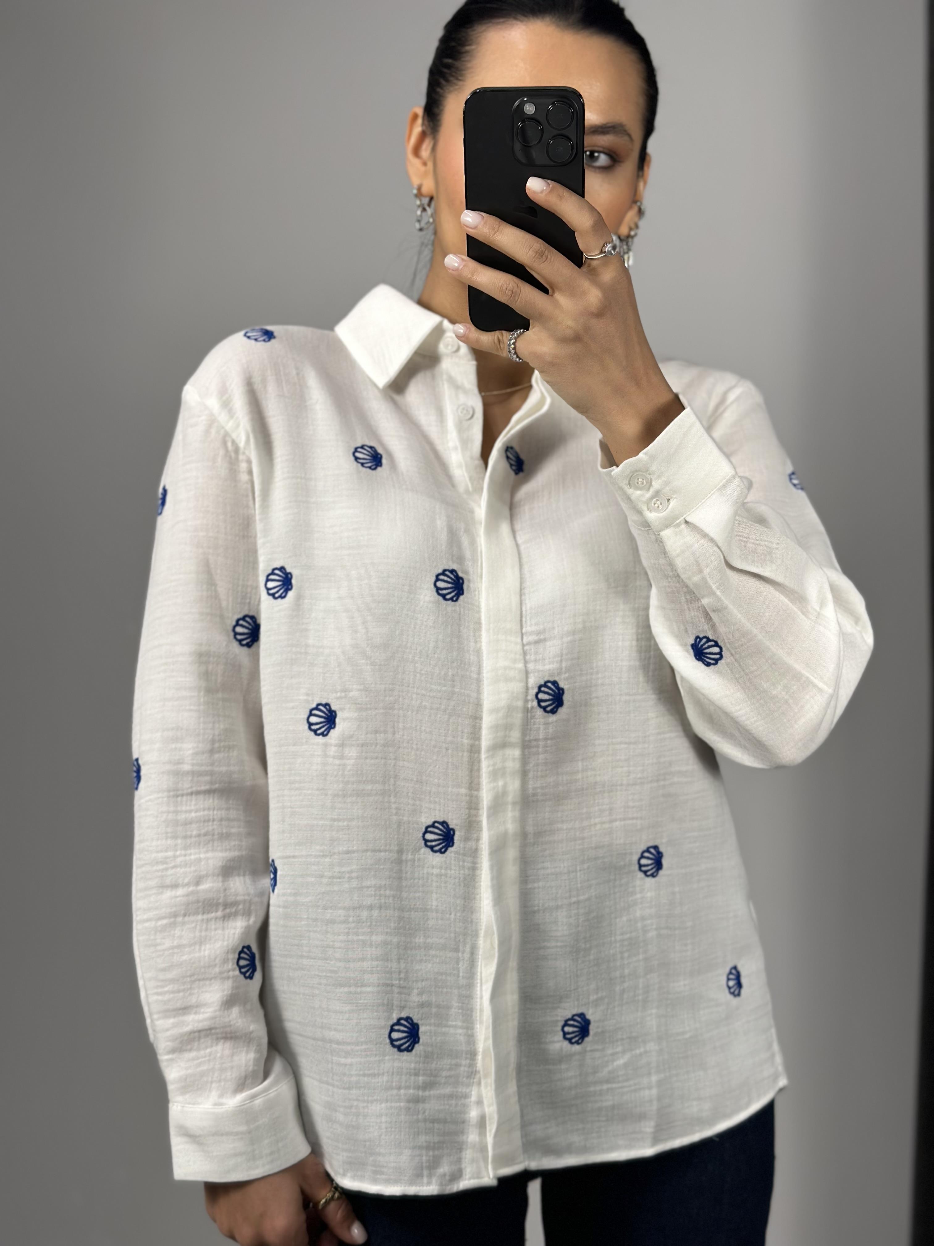 16162 DENIZ KABUGU NAKISLI GOMLEK