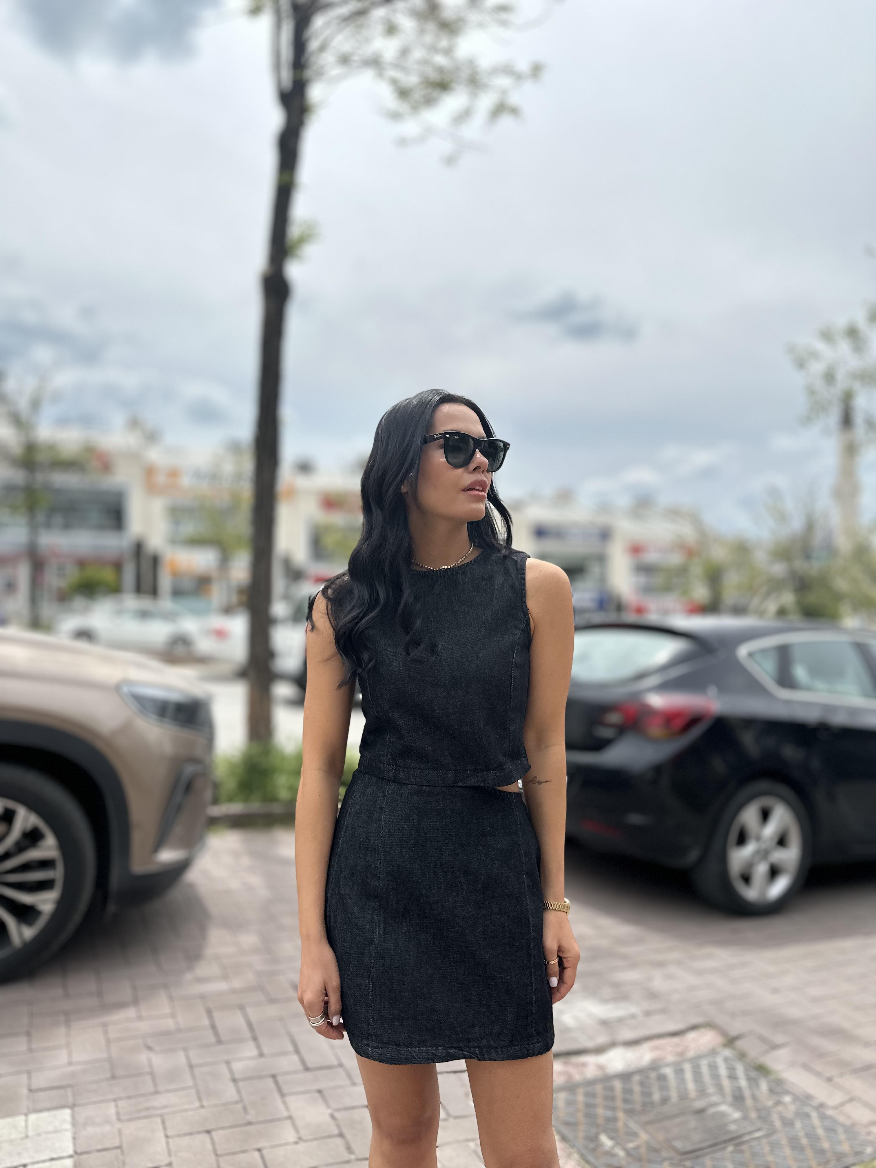 1621 PENCERE DETAYLI ELBISE