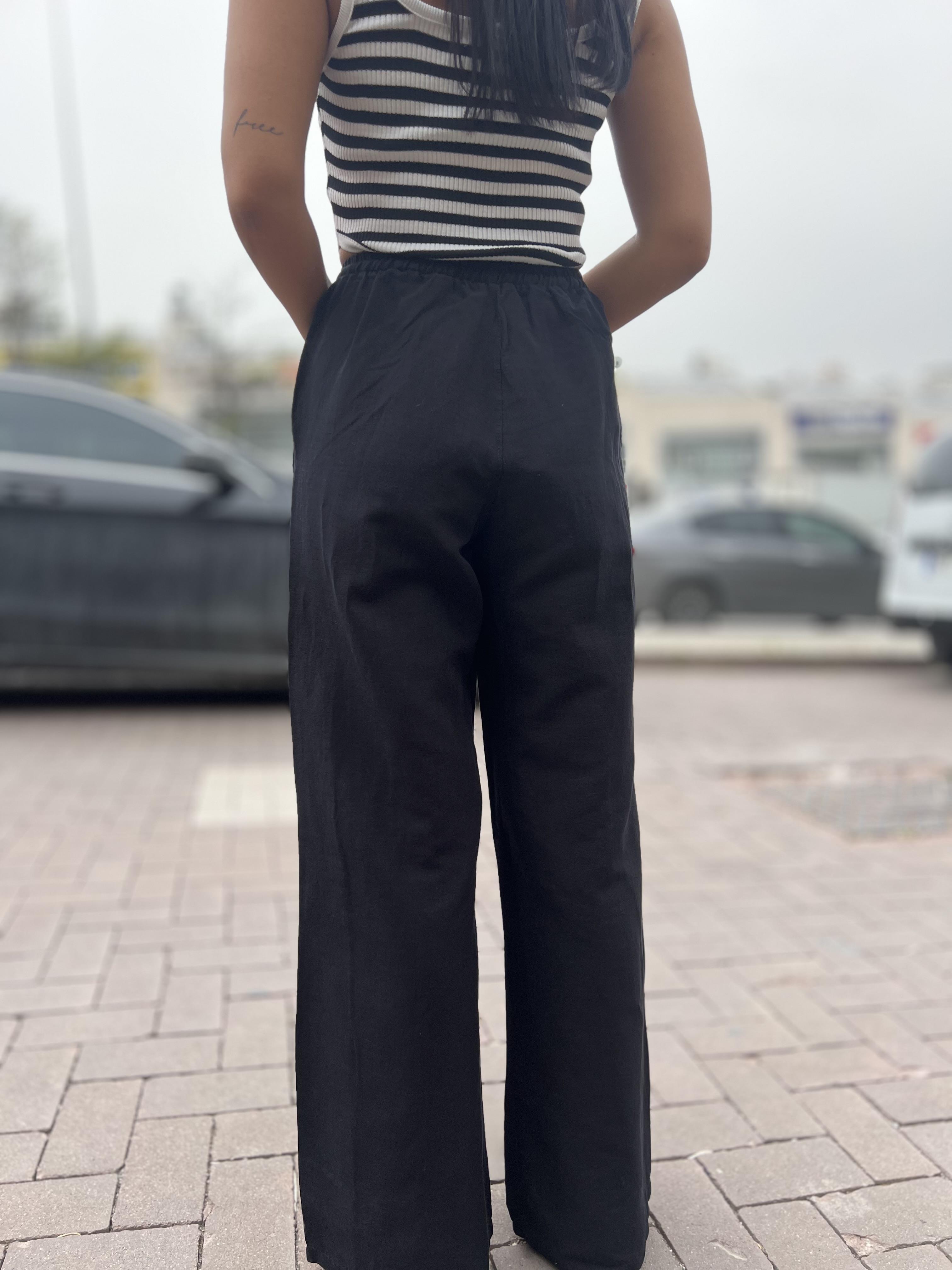 16252 BAGCIKLI KETEN PANTOLON
