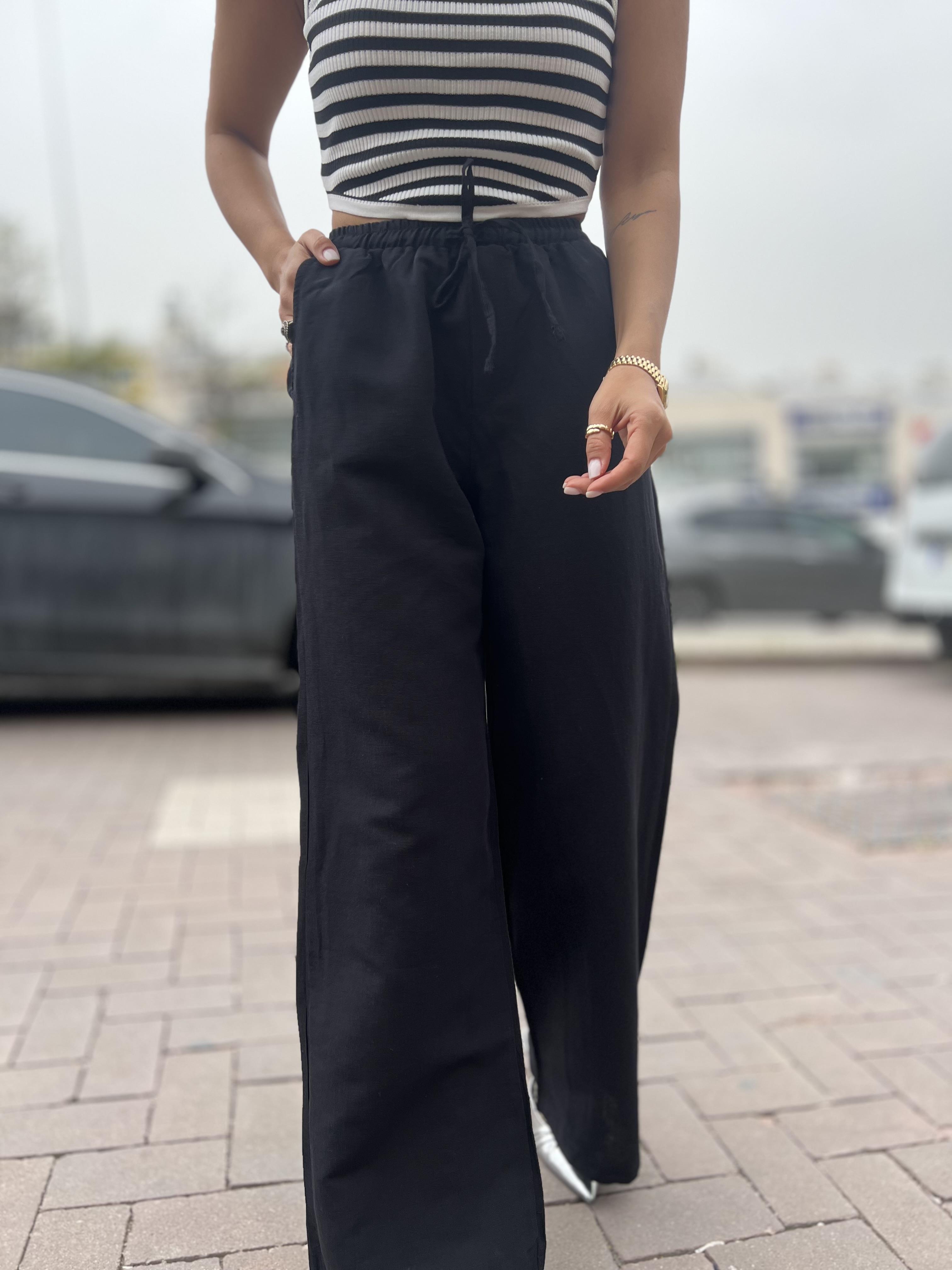 16252 BAGCIKLI KETEN PANTOLON