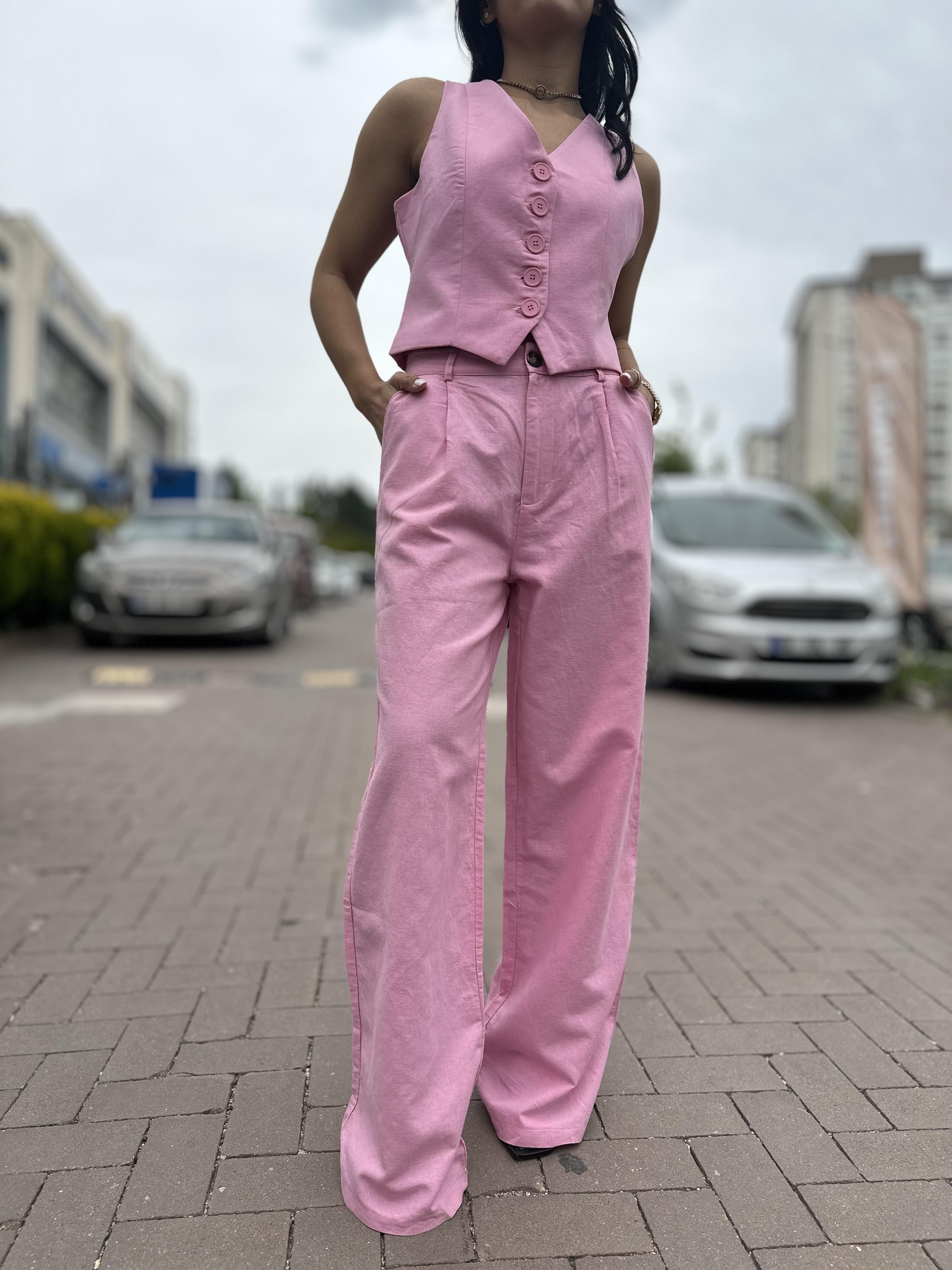 16262 PILELI KETEN PANTOLON